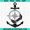 Floral Anchor Compass Svg