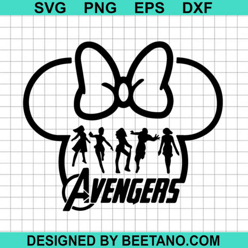 Avengers Minnie Mouse Head Svg