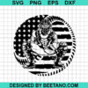 Us Flag Baseball Catcher Svg