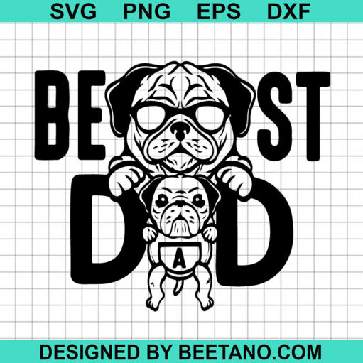 Pug Dad And Baby Pug SVG