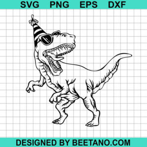Dinosaur Happy Birthday Svg