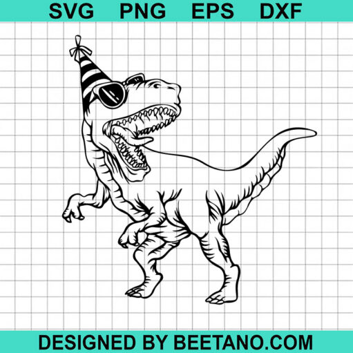 Dinosaur Happy Birthday SVG