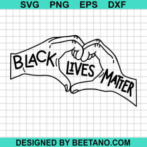 Black Lives Matter Heart Hand Svg