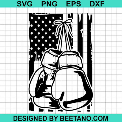 Us Flag Boxing SVG