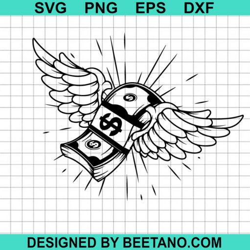 Money With Angel Wings Svg