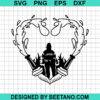 Us Fire Fighter Scene In Heart Svg