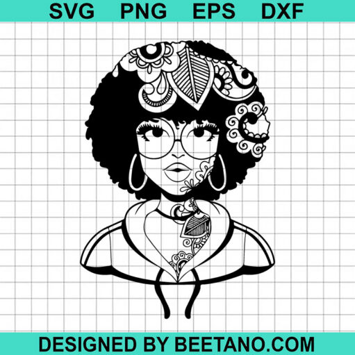 Mandala Black Woman SVG