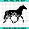 Floral Horse Svg