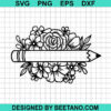 Floral Pencil Svg