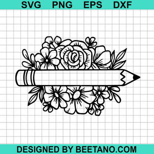 Floral Pencil SVG