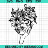 Floral Woman Face Svg