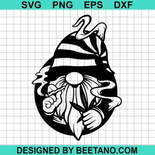 Gnome Smoking Weed SVG