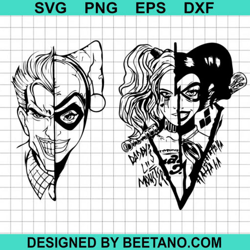 Harley Quinn And Joker SVG, Harley Quinn SVG, Joker Hahaha SVG, Suicide ...