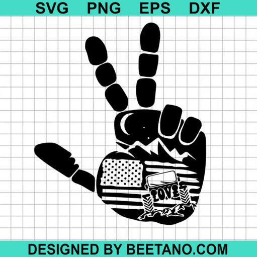 Peace Hand Sign American Offroad Svg