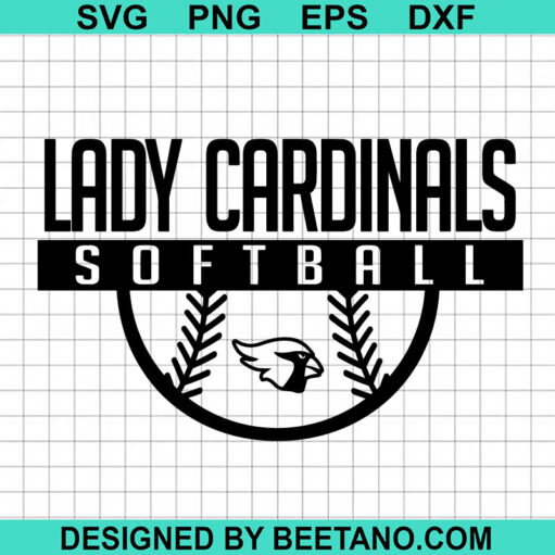 Lady Cardinals Softball Logo SVG