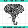 Mandala Elephant Face Svg