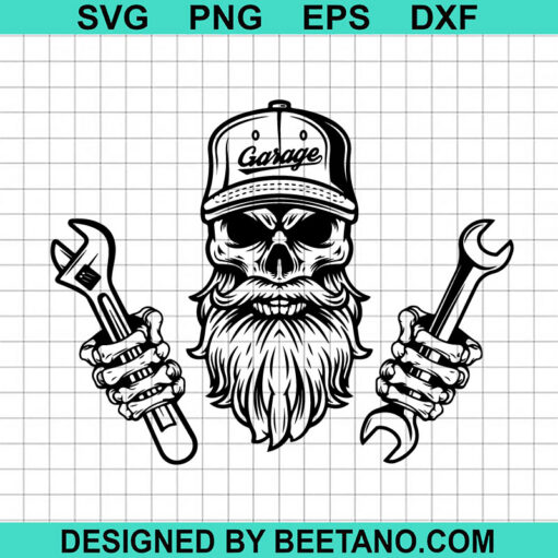Mechanic Skull SVG