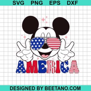 Mickey 4Th Of July America Svg