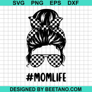 Messy Bun Racing Mom Life Svg