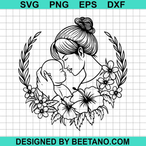 Mother And Baby Svg