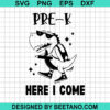 Dinosaur Pre K Here I Come Svg