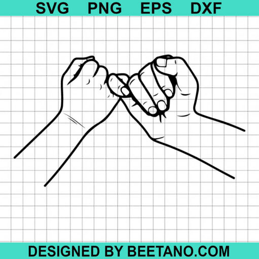Father And Child Pinky Promise SVG