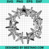 Marine Starfish Wreath Svg