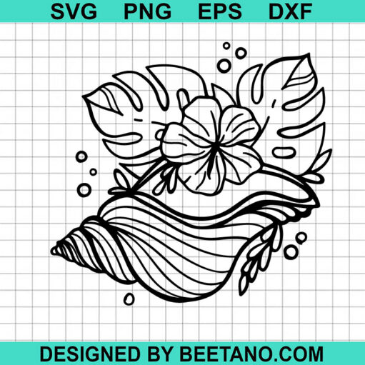 Floral Seashell SVG