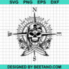 Skull Pirate Compass Svg