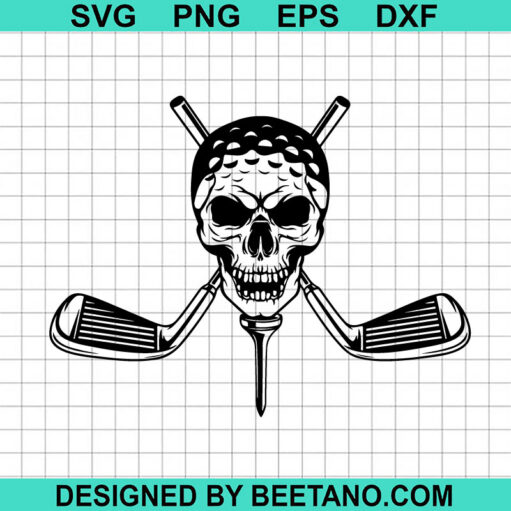 Golf Skull Dad SVG