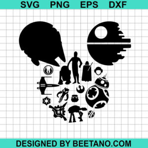 Star Wars Mickey Mouse Head Svg