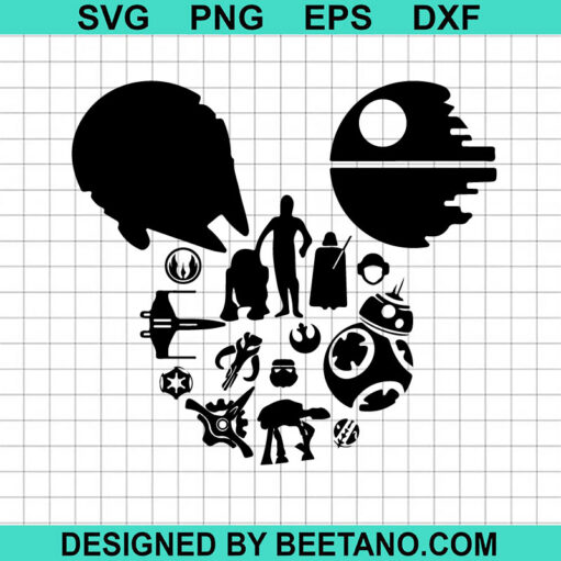 Star Wars Mickey Mouse Head Svg