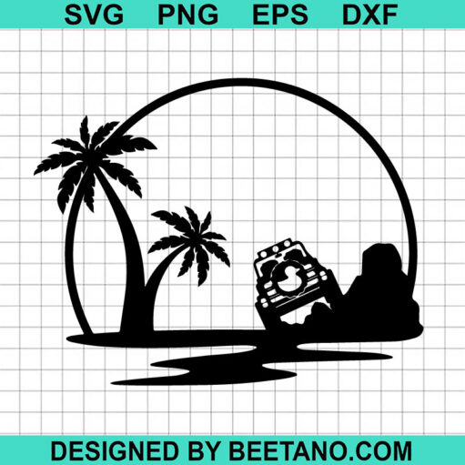 Summer Jeep Scene SVG