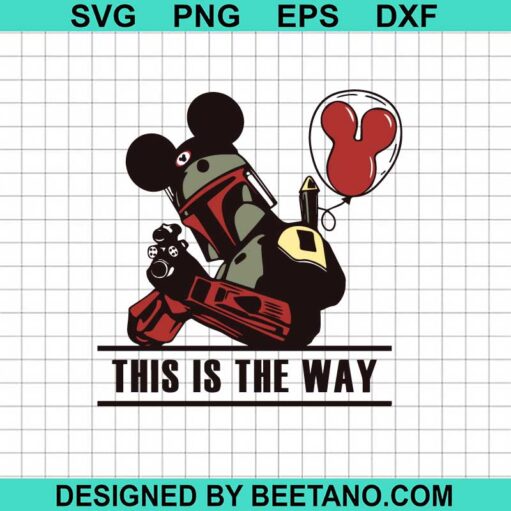 Mickey Boba Fett Svg