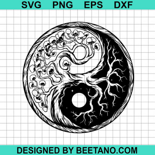 Yin And Yang Tree Of Life SVG