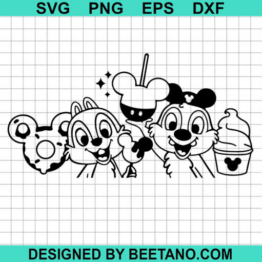 Chip And Dale Snack Goals Svg