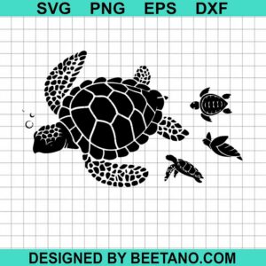 Mommy Turtle And Child Svg