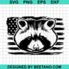 Us Flag Racoon Svg