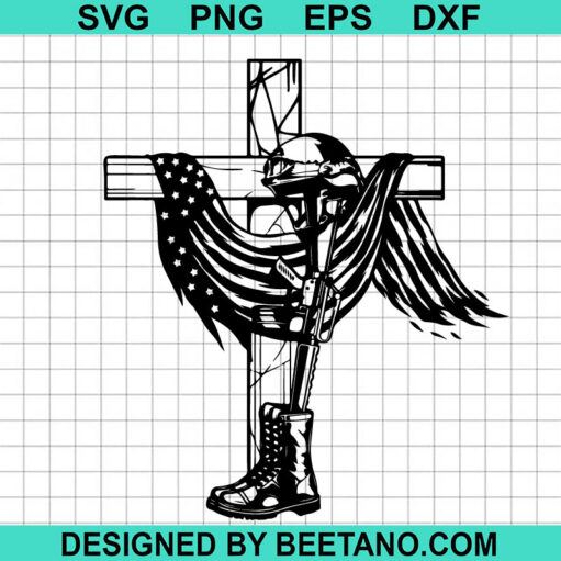 US Soldiers Jesus Cross SVG