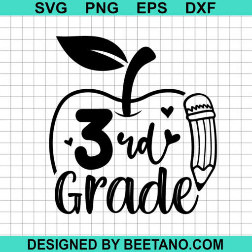 3rd Grade Back To School SVG