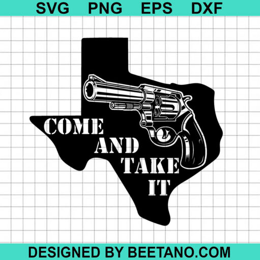 Texas State With Gun Svg