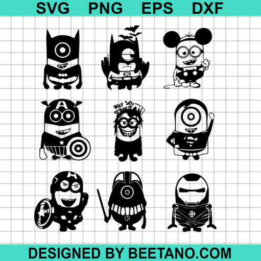 Superhero Minions Bundle Svg