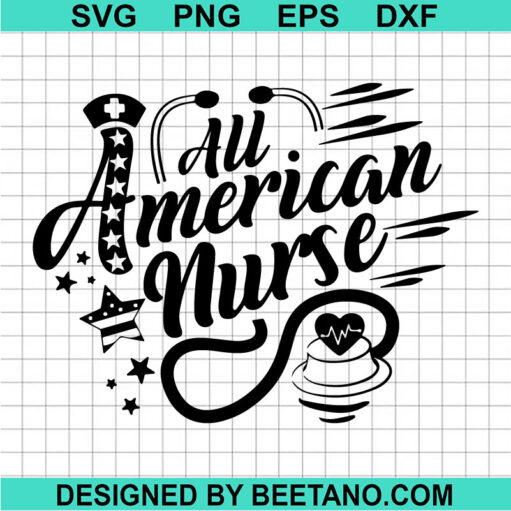 All American Nurse Svg