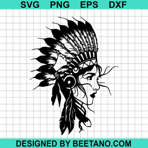 American Native Woman Svg