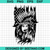 Us Flag Native Woman Svg