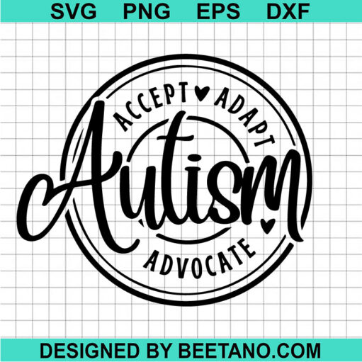 Autism Accept Adapt Advocate SVG