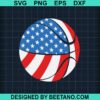 Volleyball American Flag Svg