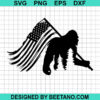 Bigfoot Holding American Flag Svg