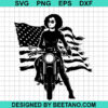 American Flag Afro Biker Svg