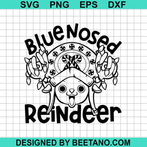Blue Nosed Reindeer SVG